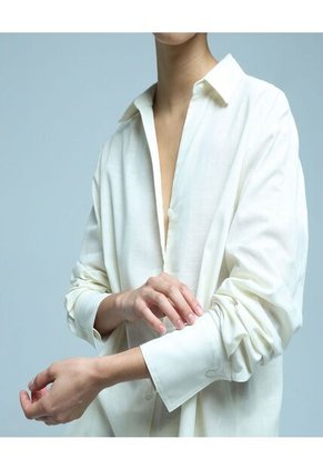 Blusa Para Mujer Manga Larga Color Crema Marca Ostu #40120980