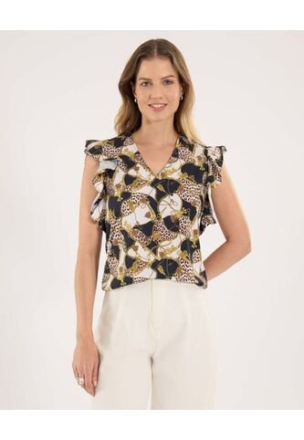 Blusa Para Mujer Manga Sisa Color Negro Marca Ostu #40120489 Ostu