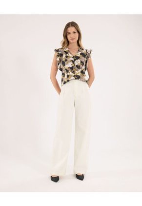 Blusa Para Mujer Manga Sisa Color Negro Marca Ostu #40120489