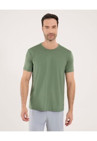 Camiseta Para Hombre Manga Corta Cuello Redondo Color Verde Marca Ostu #60091715 Ostu