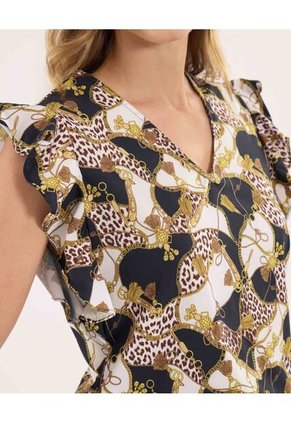 Blusa Para Mujer Manga Sisa Color Negro Marca Ostu #40120489