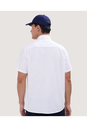 Camisa Para Hombre Manga Corta Con Bolsillo Color Blanco Marca Ostu #60010659