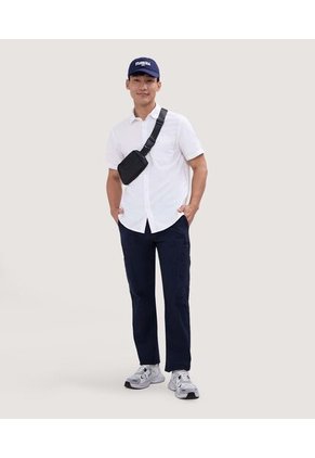 Camisa Para Hombre Manga Corta Con Bolsillo Color Blanco Marca Ostu #60010659