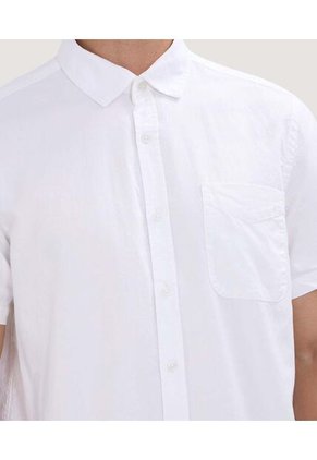 Camisa Para Hombre Manga Corta Con Bolsillo Color Blanco Marca Ostu #60010659