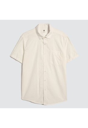 Camisa Para Hombre Manga Corta Con Bolsillo Color Blanco Marca Ostu #60010659