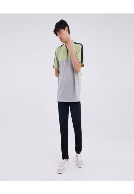 Polo Para Hombre Cuello Mao Sin Bolsillo Color Verde  Marca Ostu #60110527