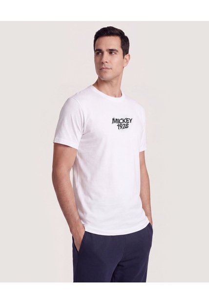 Camiseta Mickey Classic 1928  Para Hombre Crema Ostu