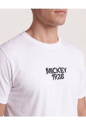 Camiseta Mickey Classic 1928  Para Hombre Crema Ostu