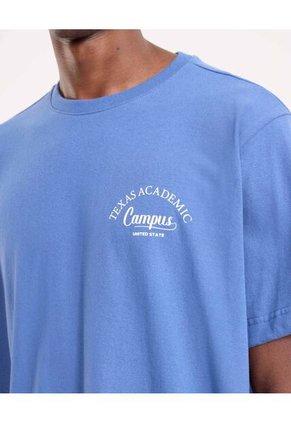 Camiseta Para Hombre Manga Corta Cuello Redondo Color Azul Marca Ostu #60091698