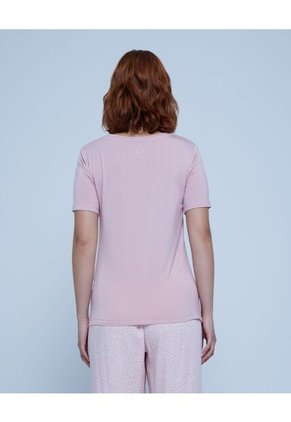 Camiseta Para Mujer Manga Corta Color Rosado  Marca Ostu #40091954