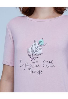 Camiseta Para Mujer Manga Corta Color Rosado  Marca Ostu #40091954