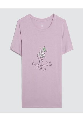 Camiseta Para Mujer Manga Corta Color Rosado  Marca Ostu #40091954