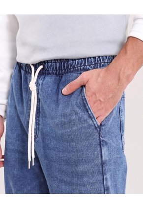 Jean Jogger Relax Fit  Para Hombre Azul Ostu