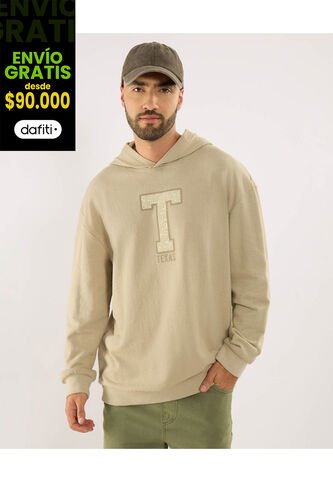 Buzo Para Hombre Hoodie Color Beige Marca Ostu #60060583 Ostu