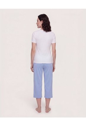 Pijama Capri Sweet Relax  Para Mujer Azul Ostu