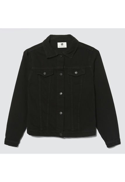 Chaqueta Para Niña Trucker Color Negro Marca Ostu #90080037