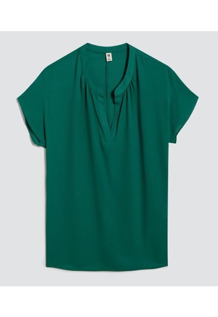 Blusa Para Mujer Manga Corta Color Verde  Marca Ostu #40121079