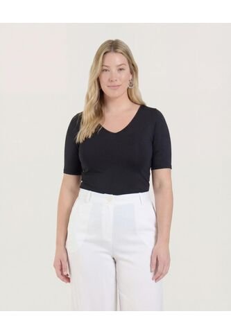 Body  Para Mujer Manga 3/4 Color Negro Marca Ostu #40200216 Ostu