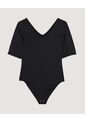 Body  Para Mujer Manga 3/4 Color Negro Marca Ostu #40200216 de Ostu