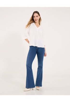 Jean Para Mujer Jeggings Flare Color Azul Marca Ostu #40160614