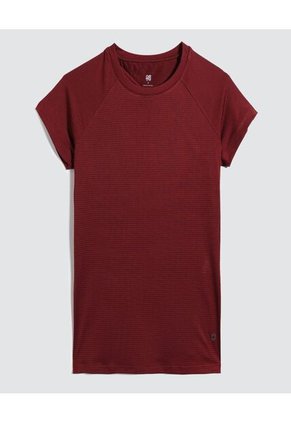 Camiseta Para Mujer Manga Corta Color Vino Marca Ostu #40092168