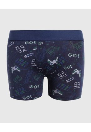 Pantaloncillo Infantil Niño Boxer Filete Medio Color Azul Marca Ostu #80000092