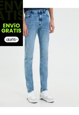 Jean Para Hombre Skinny Color Azul Marca Ostu #60160425 Ostu