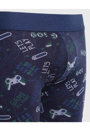 Pantaloncillo Infantil Niño Boxer Filete Medio Color Azul Marca Ostu #80000092