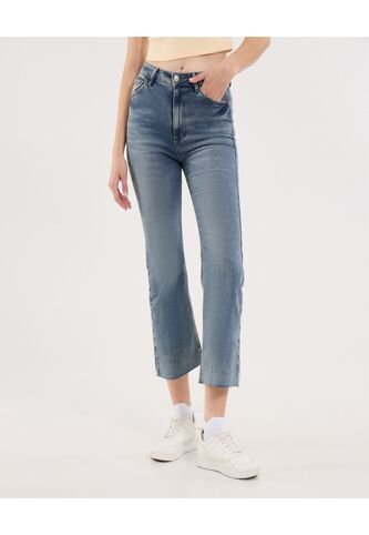 Jean Para Mujer Crop Flare Color Azul Marca Ostu #40160572 Ostu