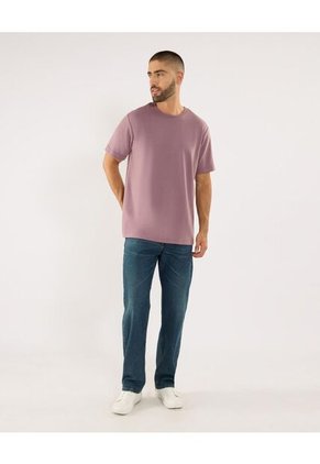Camiseta Para Hombre Manga Corta Cuello Redondo Color Morado Marca Ostu #60091788