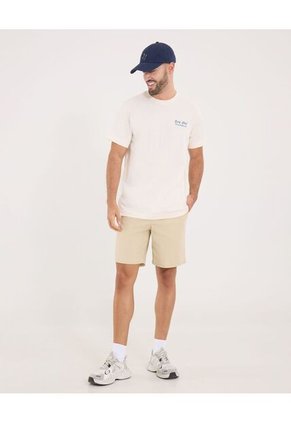 Camiseta Para Hombre Manga Corta Cuello Redondo Color Crema Marca Ostu #60091789
