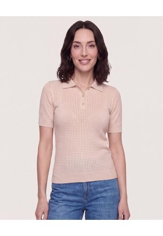 Polo Tejida Aura Natural  Para Mujer Camel Ostu Ostu