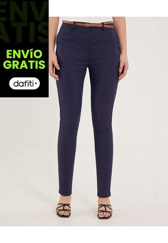 Pantalón Para Mujer Chino Color Azul Marca Ostu #40070762 Ostu