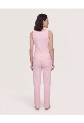 Pijama Textura Suave  Para Mujer Rosado Ostu