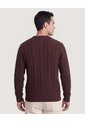 Buzo Tejido Trenzado  Para Hombre Café Ostu de Ostu