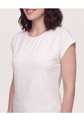 Pijama Short Check Relax  Para Mujer Crema Ostu