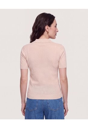 Polo Tejida Aura Natural  Para Mujer Camel Ostu