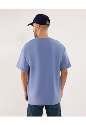 Camiseta Para Hombre Manga Corta Cuello Redondo Color Azul Marca Ostu #60091777