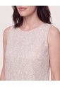 Blusa Manga Sisa Cuello Redondo  Para Mujer Café Ostu de Ostu