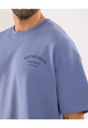 Camiseta Para Hombre Manga Corta Cuello Redondo Color Azul Marca Ostu #60091777
