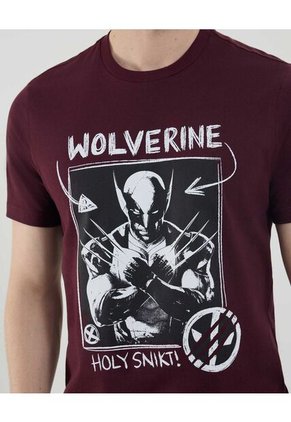 Camiseta Burdeos De Wolverine  Para Hombre #60091752 Ostu