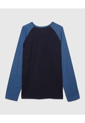 Camiseta Para Hombre Manga Larga Color Azul  Marca Ostu #60091111