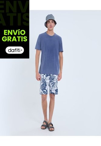 Bermuda Para Hombre  Color Azul Marca Ostu #60100428 Ostu