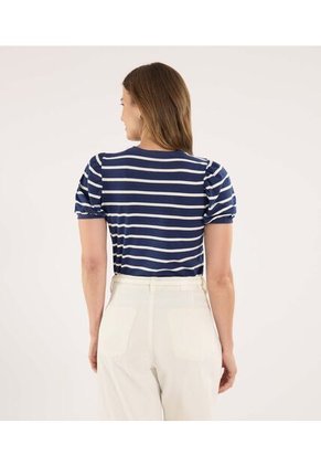 Camiseta Para Mujer Manga Corta Moda Color Azul Marca Ostu #40092598