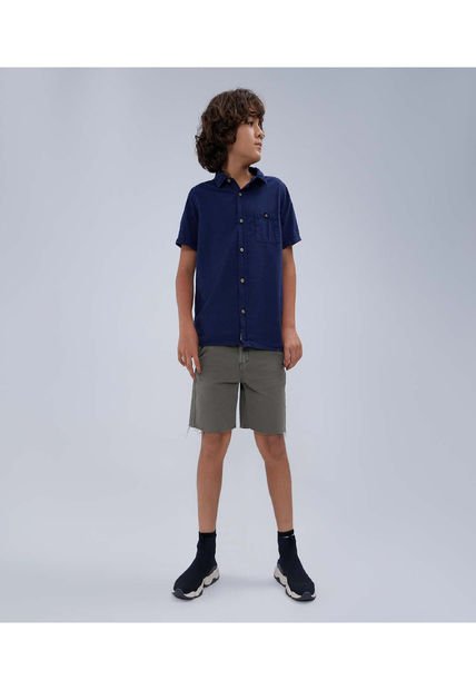 Bermuda Para Niño  Color Verde  Marca Ostu #80100045
