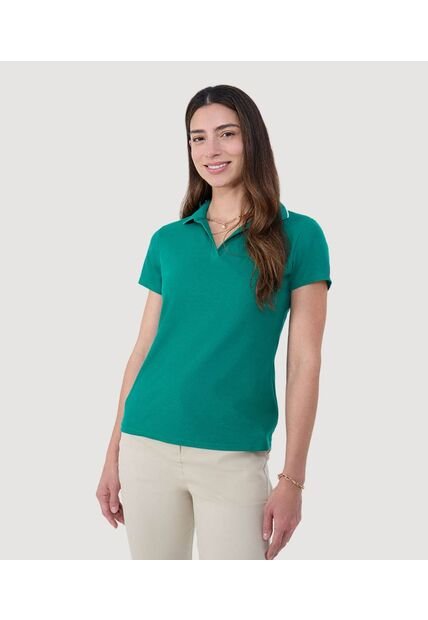 Polo Para Mujer Manga Corta Color Verde  Marca Ostu #40110172