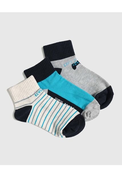 Medias Infantil Niño Tobillera Color Negro Marca Ostu #80980123