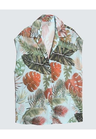 Camisa Para Mujer Manga Sisa Color Verde  Marca Ostu #40010214 Ostu