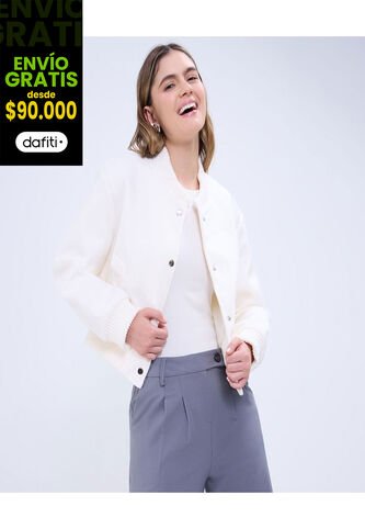 Chaqueta Para Mujer Bomber Color Beige Marca Ostu #40080221 Ostu