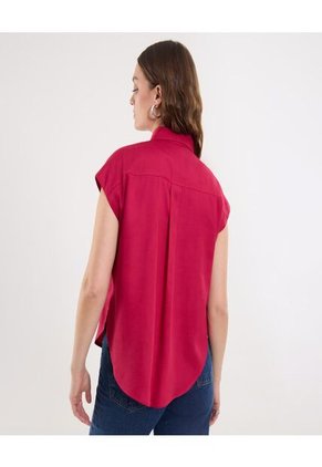 Camisa Para Mujer Manga Corta Color Rojo Marca Ostu #40010306